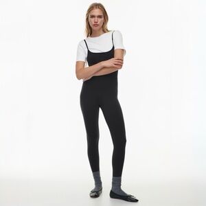 Wilfred Free Aritzia Black Fitted Jumpsuit XS Sculpting Minimal Athleisure
